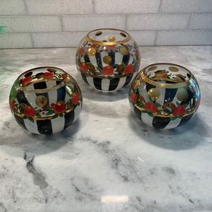 Mackenzie Childs S/3 Heirloom MC Globe Vase